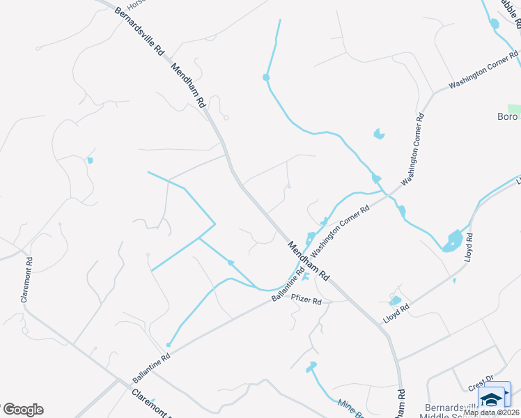map of restaurants, bars, coffee shops, grocery stores, and more near 300 Mendham Road in Bernardsville
