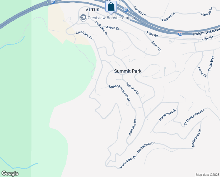 map of restaurants, bars, coffee shops, grocery stores, and more near 485 Upper Evergreen Drive in Park City