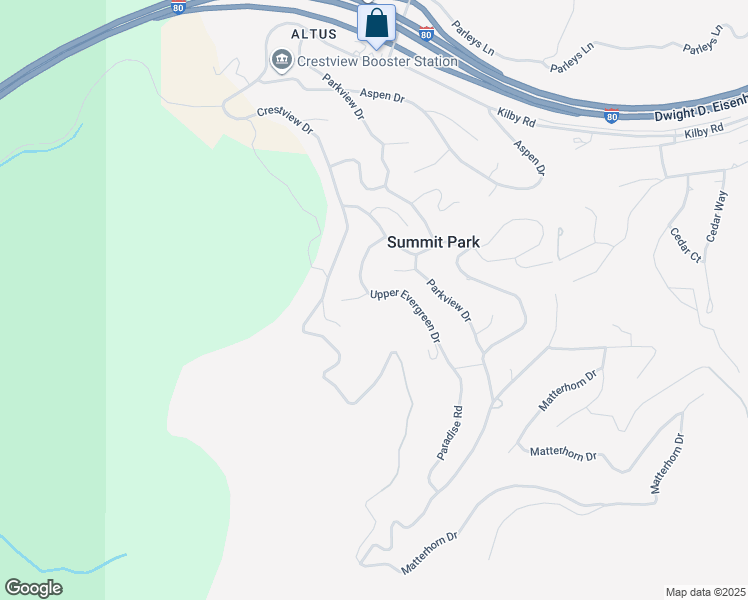 map of restaurants, bars, coffee shops, grocery stores, and more near 485 Upper Evergreen Drive in Park City