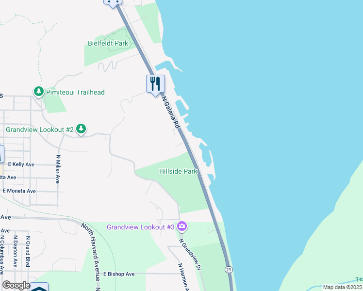 map of restaurants, bars, coffee shops, grocery stores, and more near 4707B North Galena Road in Peoria Heights