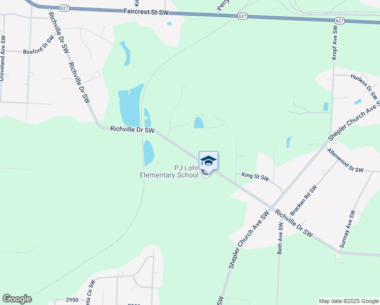 map of restaurants, bars, coffee shops, grocery stores, and more near 5455 Richville Drive Southwest in Navarre