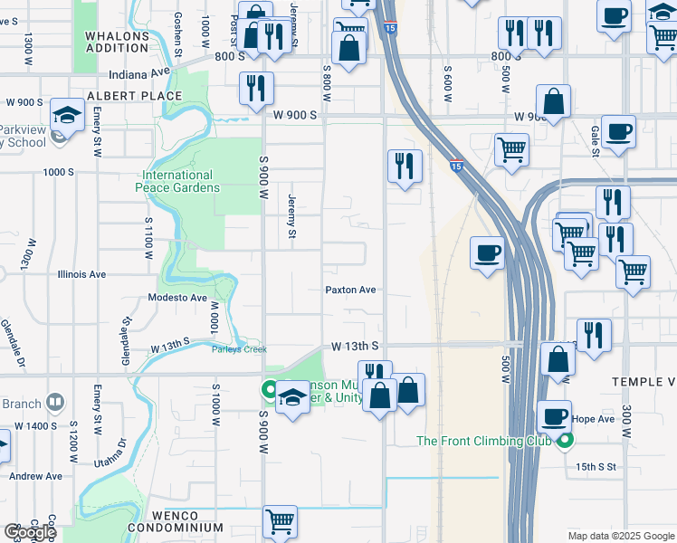 map of restaurants, bars, coffee shops, grocery stores, and more near 776 Remington Way in Salt Lake City
