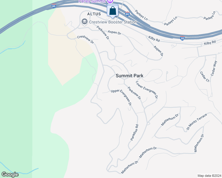 map of restaurants, bars, coffee shops, grocery stores, and more near 490 Upper Evergreen Drive in Park City