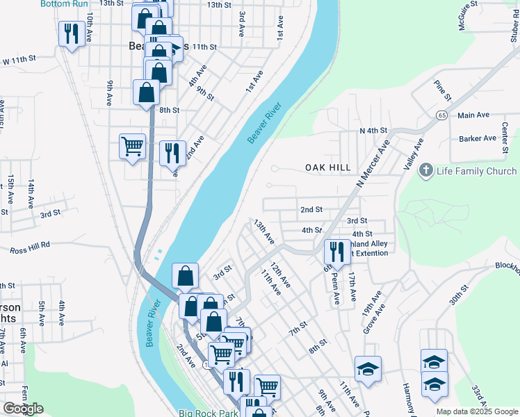 map of restaurants, bars, coffee shops, grocery stores, and more near 110 13th Avenue in New Brighton