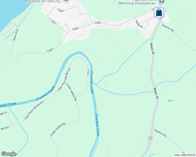 map of restaurants, bars, coffee shops, grocery stores, and more near 285 Scout Run Road in Ford City