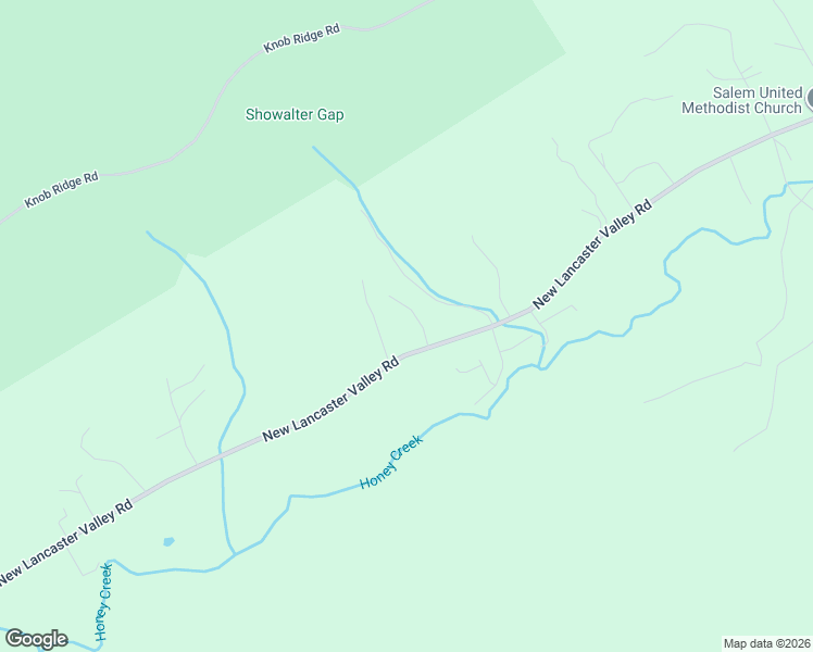 map of restaurants, bars, coffee shops, grocery stores, and more near New Lancaster Valley Road in Milroy