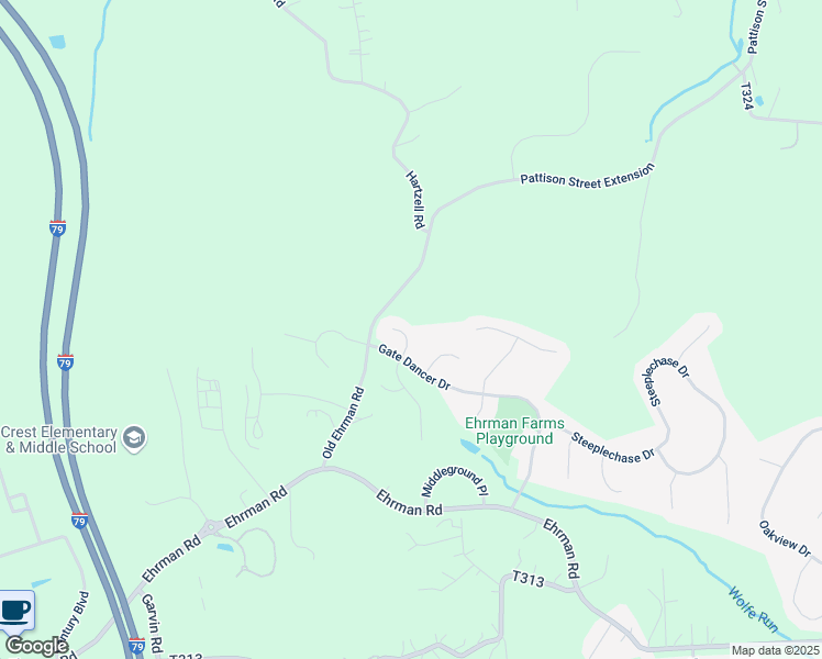map of restaurants, bars, coffee shops, grocery stores, and more near 608 Gallahadion Court in Cranberry Township