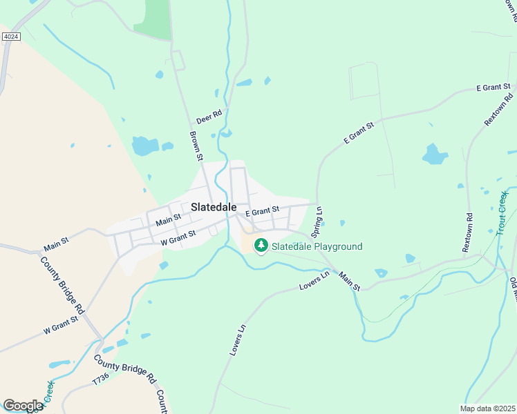map of restaurants, bars, coffee shops, grocery stores, and more near 3927 East Grant Street in Slatington