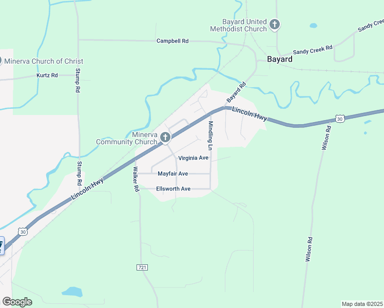map of restaurants, bars, coffee shops, grocery stores, and more near 22902 Virginia Avenue in Minerva