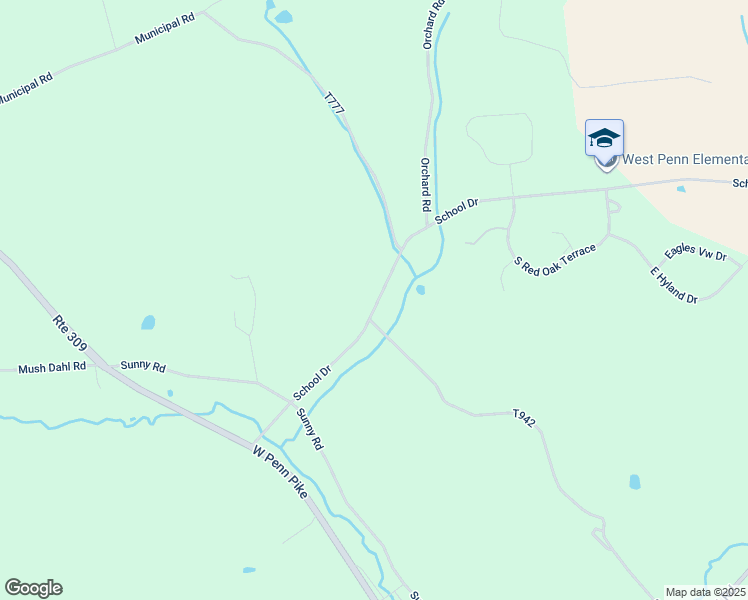 map of restaurants, bars, coffee shops, grocery stores, and more near 91 School Drive in New Ringgold
