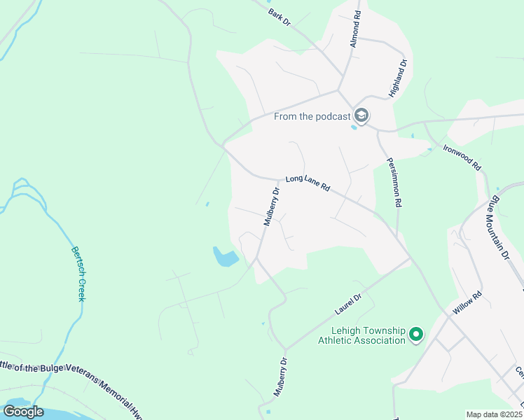 map of restaurants, bars, coffee shops, grocery stores, and more near 4562 Barbara Lane in Walnutport
