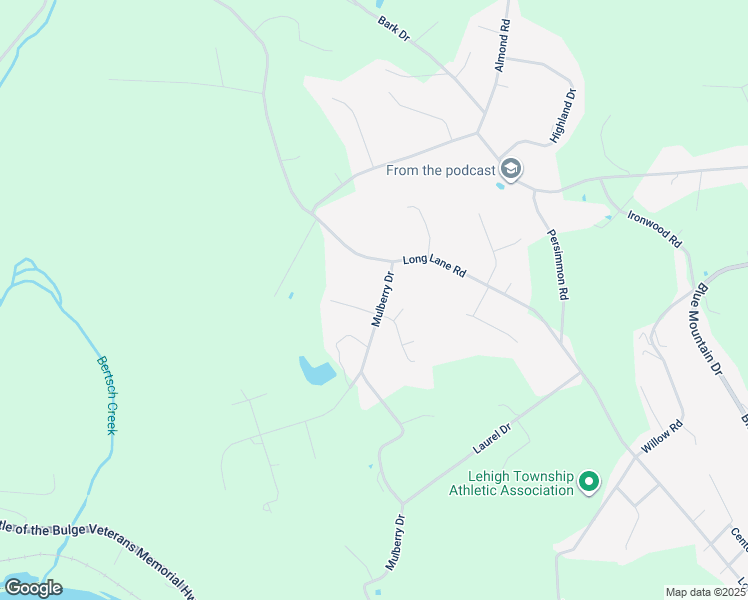 map of restaurants, bars, coffee shops, grocery stores, and more near 4562 Barbara Lane in Walnutport