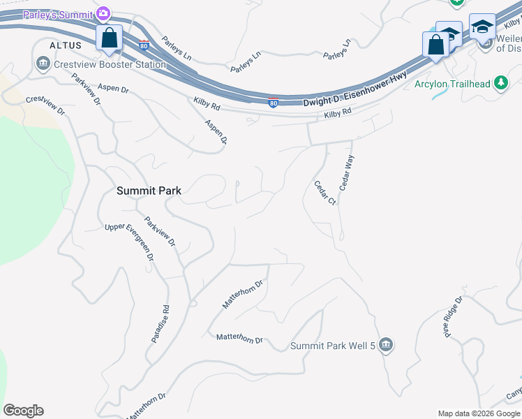 map of restaurants, bars, coffee shops, grocery stores, and more near 4940 Ponderosa Court in Park City