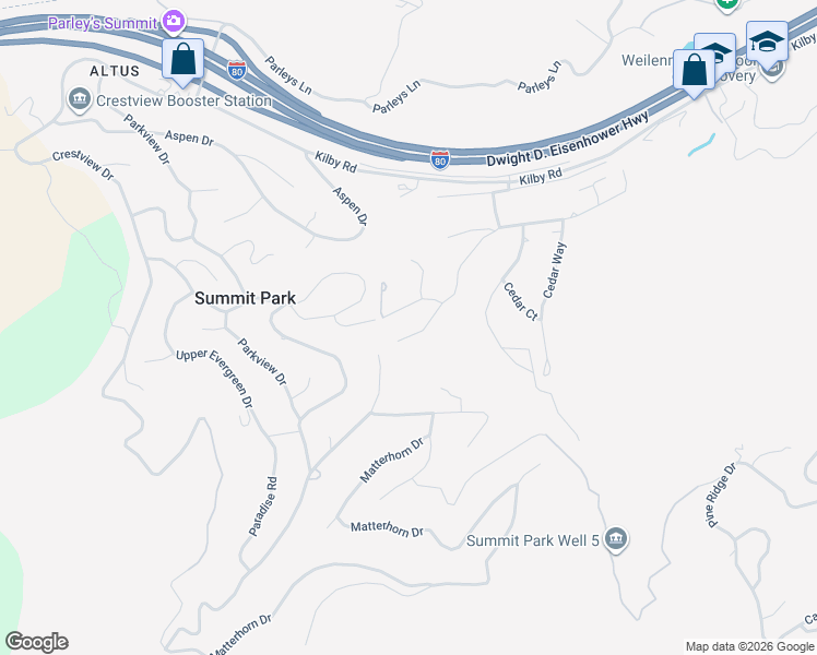 map of restaurants, bars, coffee shops, grocery stores, and more near 4933 Ponderosa Court in Park City