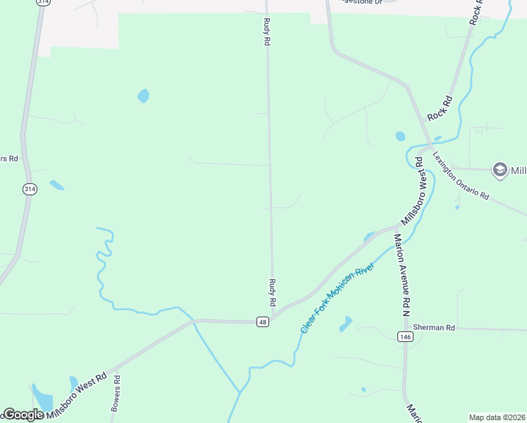 map of restaurants, bars, coffee shops, grocery stores, and more near 524 Rudy Road in Mansfield