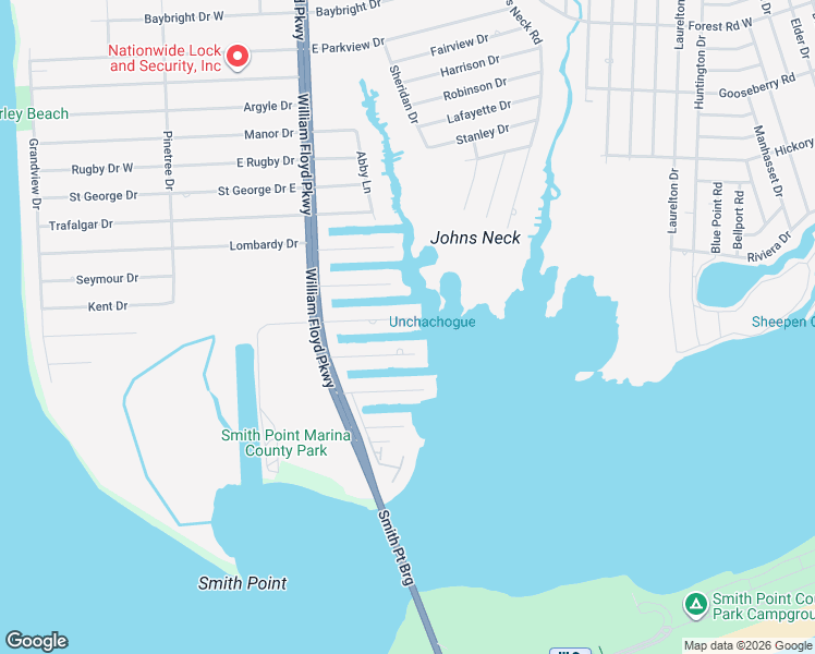 map of restaurants, bars, coffee shops, grocery stores, and more near 31 Lyndale Court in Shirley