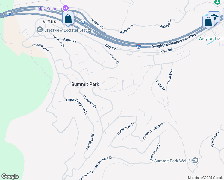 map of restaurants, bars, coffee shops, grocery stores, and more near 415 Woodland Drive in Park City