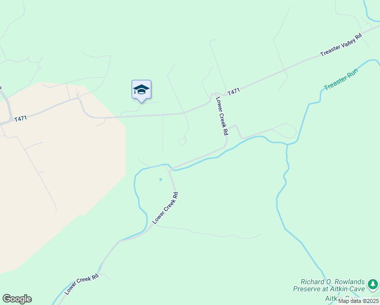 map of restaurants, bars, coffee shops, grocery stores, and more near 951 Lower Creek Road in Milroy