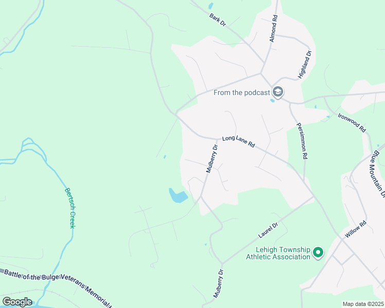 map of restaurants, bars, coffee shops, grocery stores, and more near 4578 Barbara Lane in Walnutport