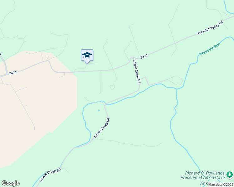 map of restaurants, bars, coffee shops, grocery stores, and more near 951 Lower Creek Road in Milroy