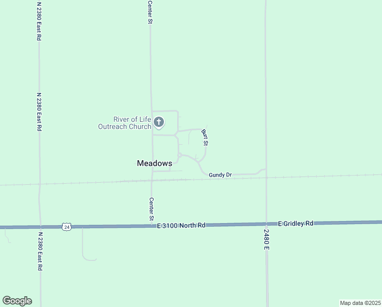 map of restaurants, bars, coffee shops, grocery stores, and more near Gundy Dr in Chenoa
