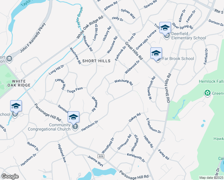map of restaurants, bars, coffee shops, grocery stores, and more near 21 Highview Road in Essex County