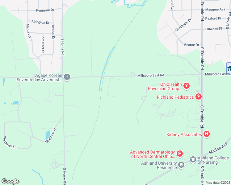map of restaurants, bars, coffee shops, grocery stores, and more near 1301 Millsboro Road in Mansfield