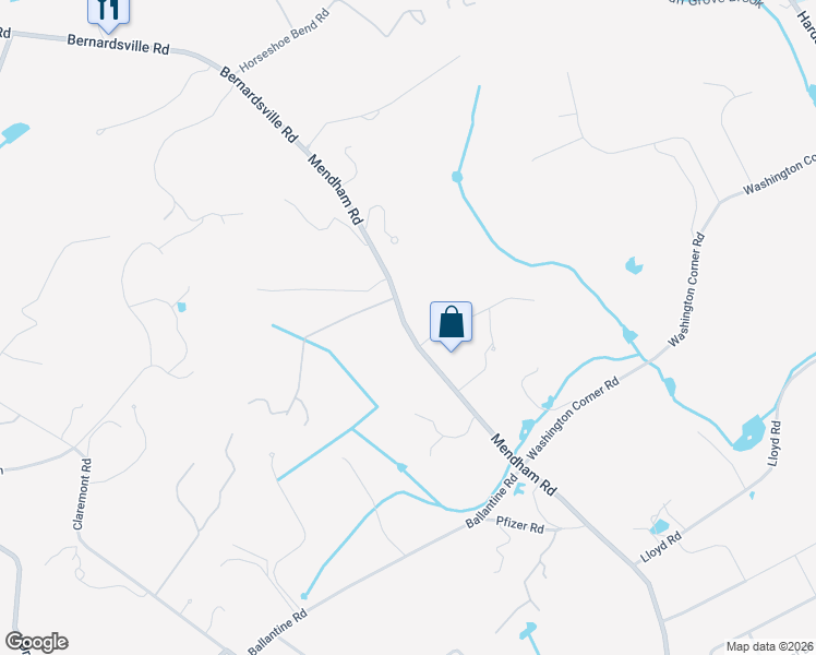 map of restaurants, bars, coffee shops, grocery stores, and more near 341 Mendham Road in Bernardsville
