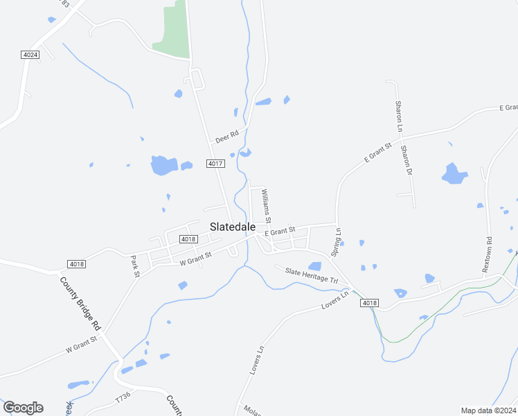 map of restaurants, bars, coffee shops, grocery stores, and more near 8207 Morgan Street in Slatedale