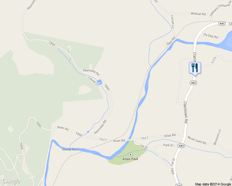 map of restaurants, bars, coffee shops, grocery stores, and more near 74 Reynolds Road in Tamaqua