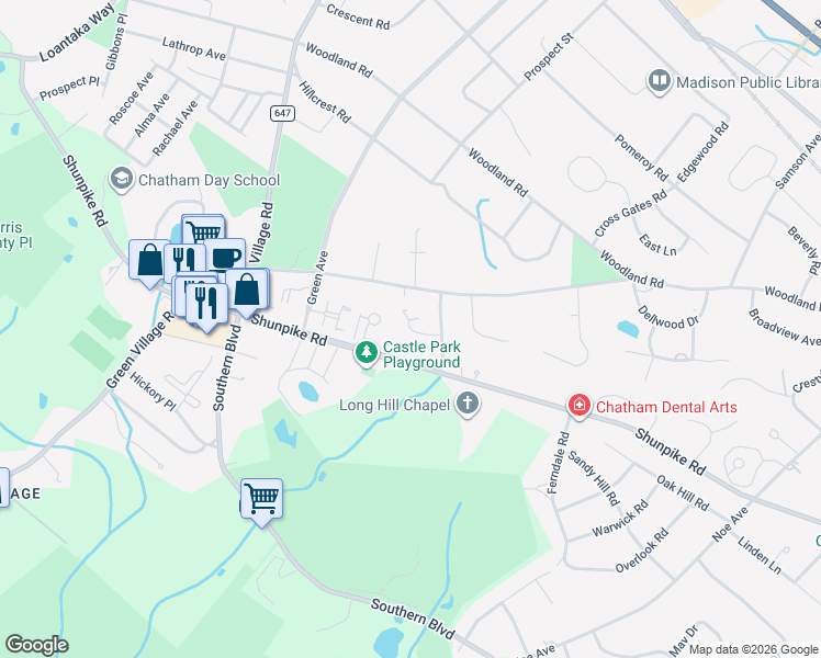 map of restaurants, bars, coffee shops, grocery stores, and more near 12 Fox Chase Road in Madison