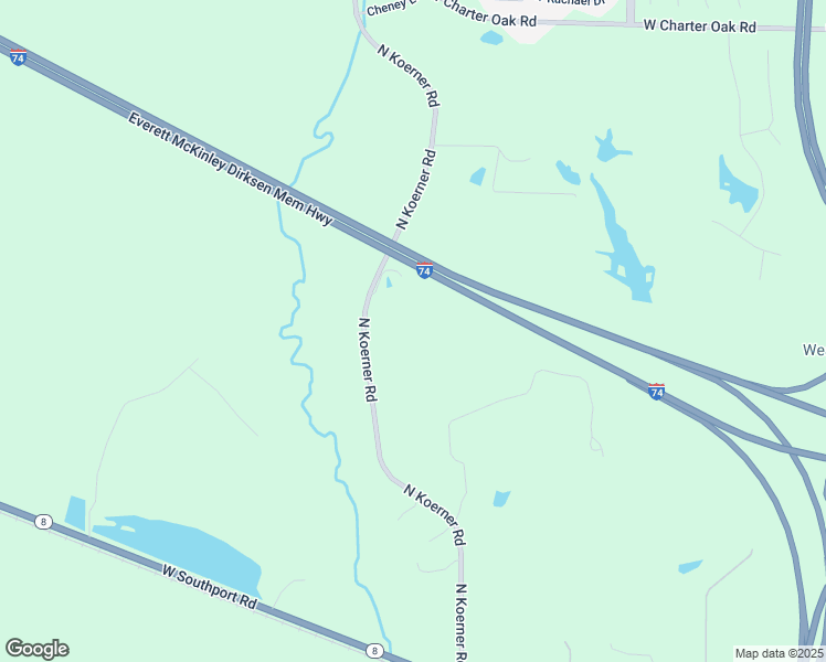 map of restaurants, bars, coffee shops, grocery stores, and more near 4712 North Koerner Road in Peoria
