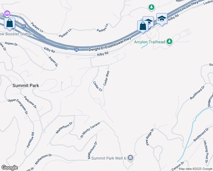 map of restaurants, bars, coffee shops, grocery stores, and more near 7850 Cedar Way in Park City