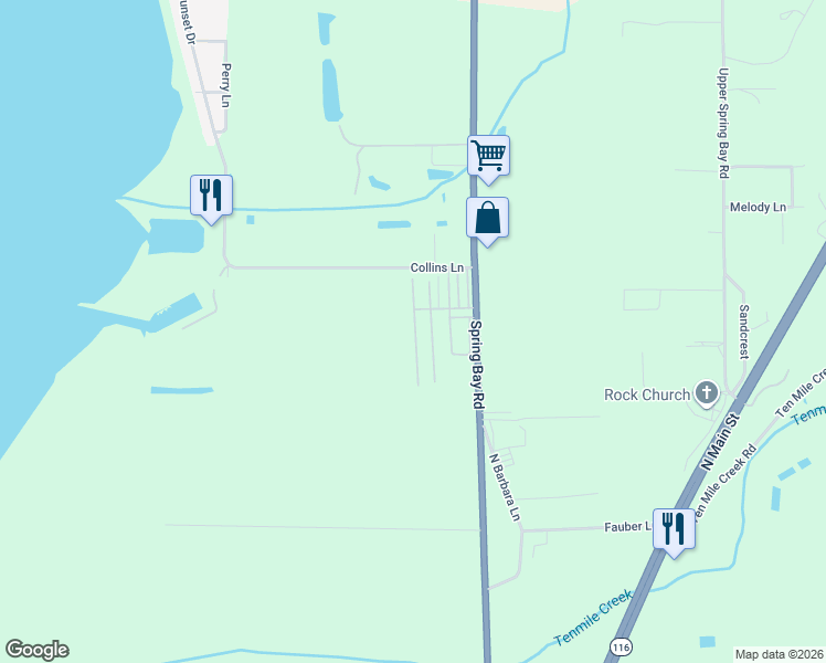 map of restaurants, bars, coffee shops, grocery stores, and more near 200-398 Avenue E in East Peoria