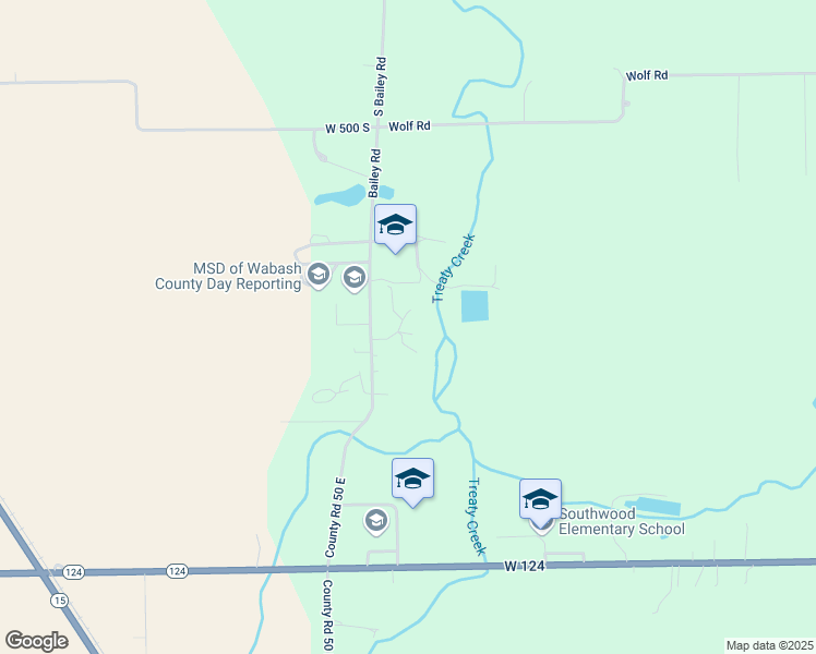 map of restaurants, bars, coffee shops, grocery stores, and more near 5233 South 50 East in Wabash