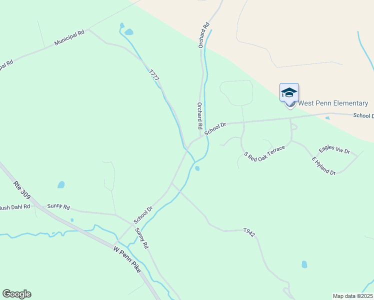 map of restaurants, bars, coffee shops, grocery stores, and more near 185 School Drive in New Ringgold