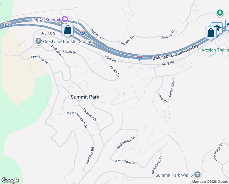 map of restaurants, bars, coffee shops, grocery stores, and more near 340 Woodland Drive in Park City