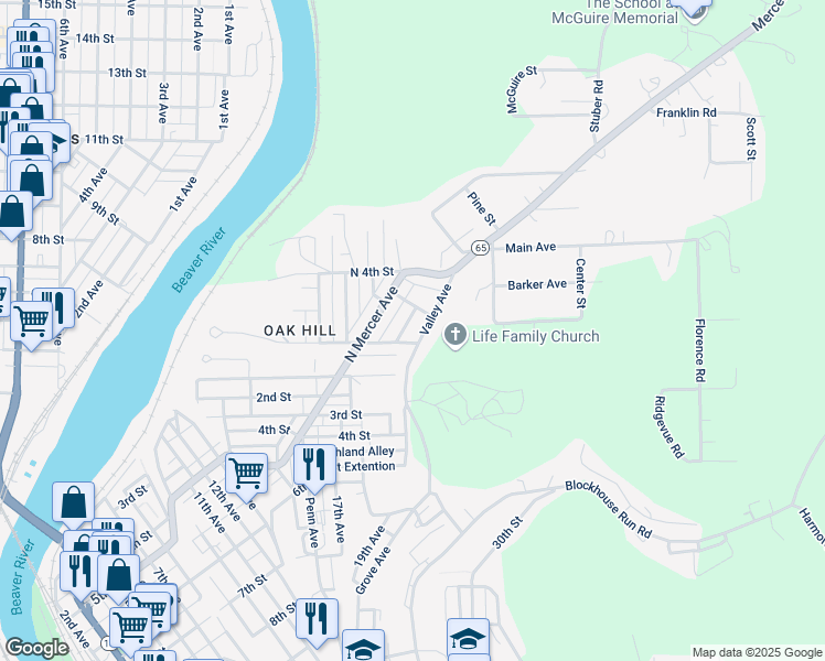 map of restaurants, bars, coffee shops, grocery stores, and more near 207 Valley Avenue in New Brighton