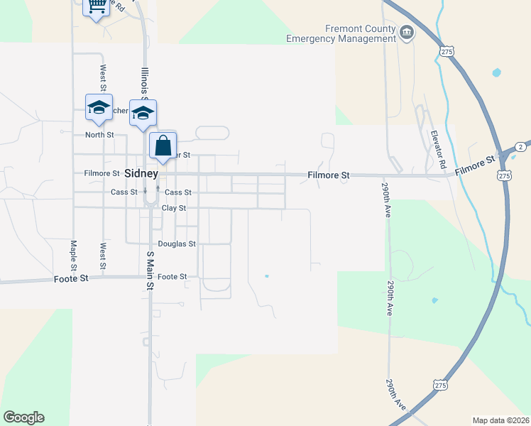 map of restaurants, bars, coffee shops, grocery stores, and more near 502 Birch Street in Sidney