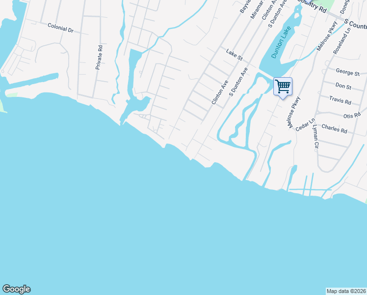 map of restaurants, bars, coffee shops, grocery stores, and more near 2 Reel Street in East Patchogue