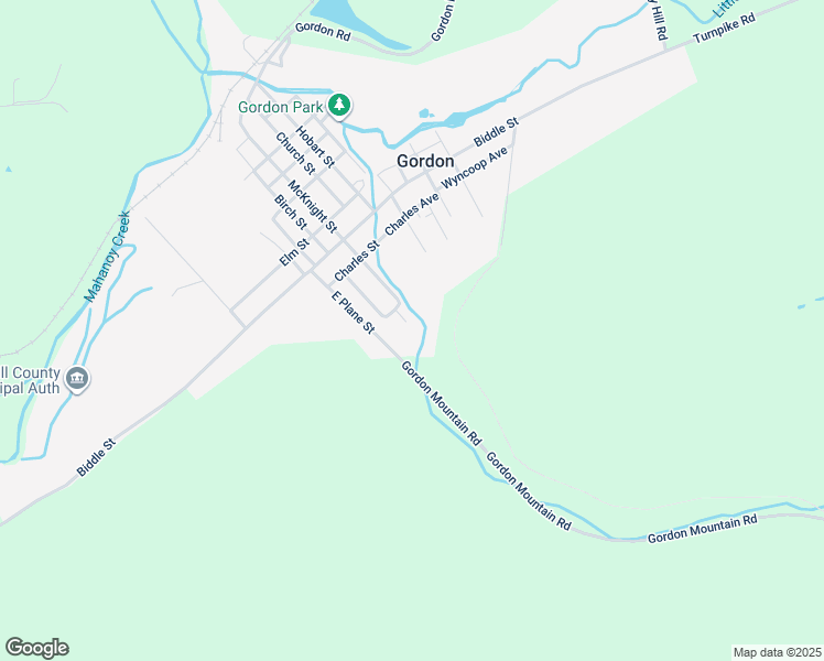 map of restaurants, bars, coffee shops, grocery stores, and more near 122 McKnight Street in Gordon