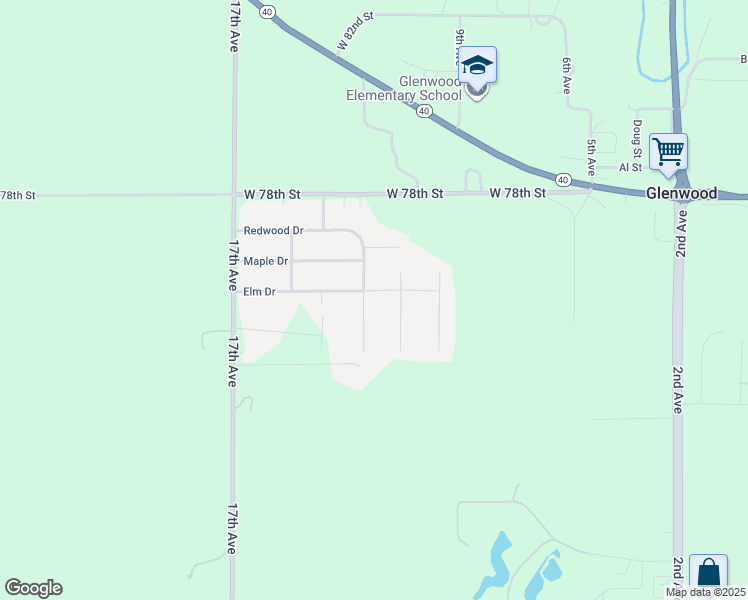 map of restaurants, bars, coffee shops, grocery stores, and more near 29-95 Redwood Dr in Kearney