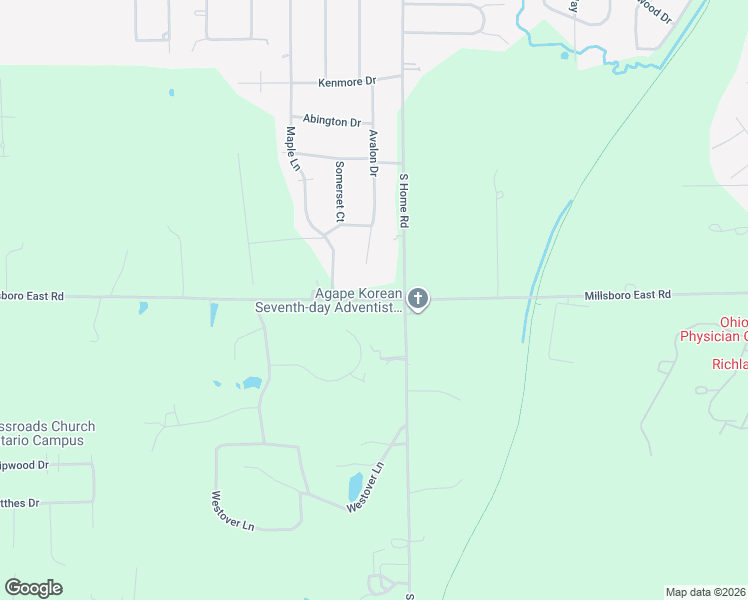 map of restaurants, bars, coffee shops, grocery stores, and more near 424 South Home Road in Mansfield