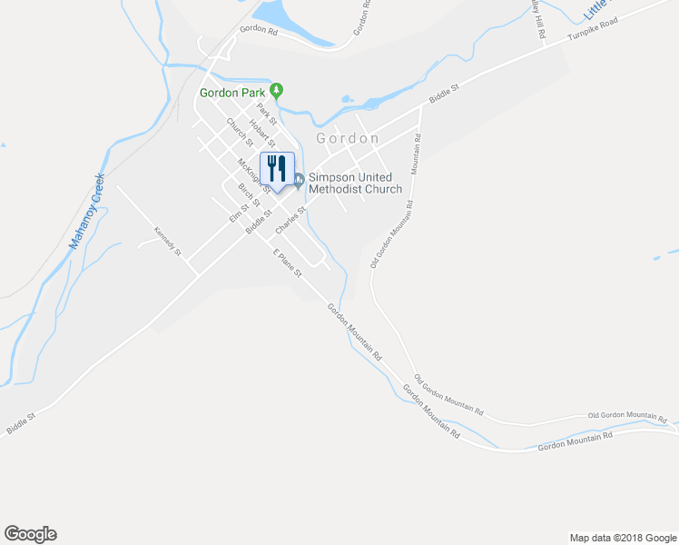 map of restaurants, bars, coffee shops, grocery stores, and more near 114 McKnight in Gordon