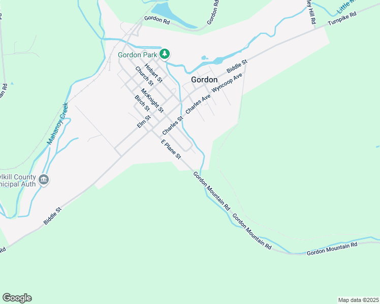 map of restaurants, bars, coffee shops, grocery stores, and more near 128 McKnight Street in Gordon