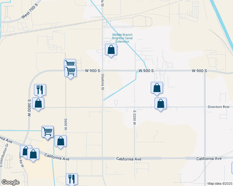 map of restaurants, bars, coffee shops, grocery stores, and more near 1048 South 3200 West in Salt Lake City