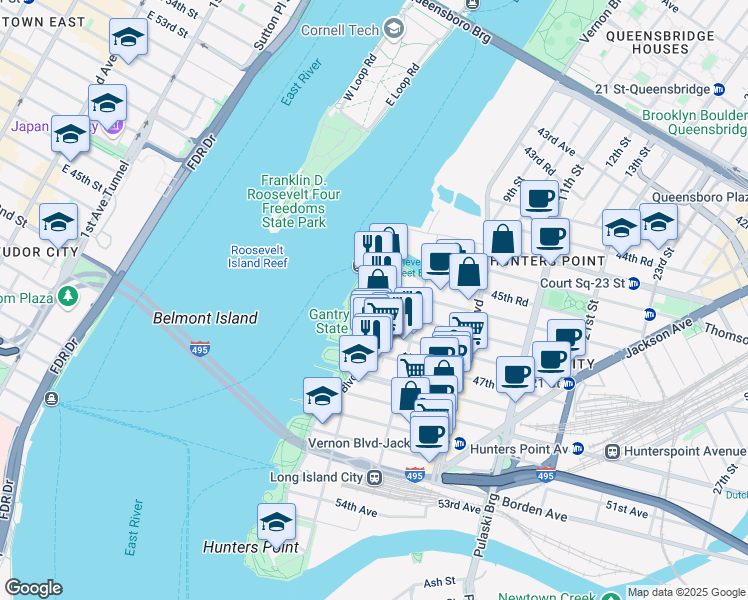 map of restaurants, bars, coffee shops, grocery stores, and more near in 