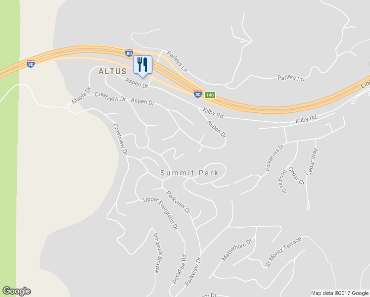 map of restaurants, bars, coffee shops, grocery stores, and more near 195 Zermat Strasse in Park City