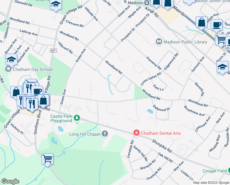 map of restaurants, bars, coffee shops, grocery stores, and more near 14 Harwood Drive in Madison