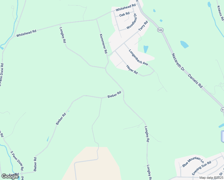 map of restaurants, bars, coffee shops, grocery stores, and more near 2196 Bieber Road in Nazareth